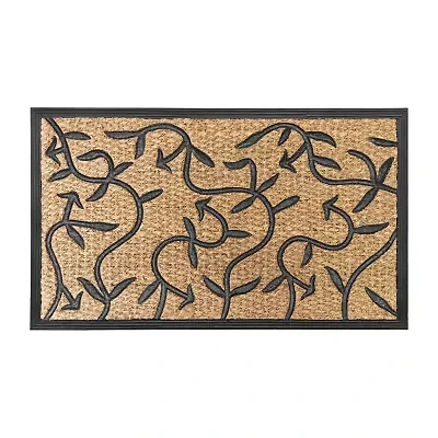 Achim Flora Natural Coir 18"X30" Doormat