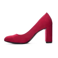CL by Laundry Lofty Womens Round Closed Toe Block Heel Pumps