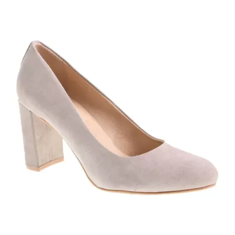CL by Laundry Lofty Womens Round Closed Toe Block Heel Pumps