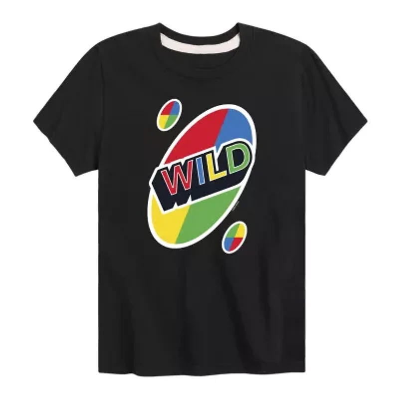 Uno Little & Big Kid Boys Crew Neck Short Sleeve Regular Fit Graphic T-Shirt