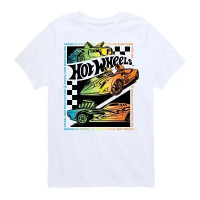 Little & Big Kid Boys Crew Neck Short Sleeve Regular Fit Hot Wheels Graphic T-Shirt