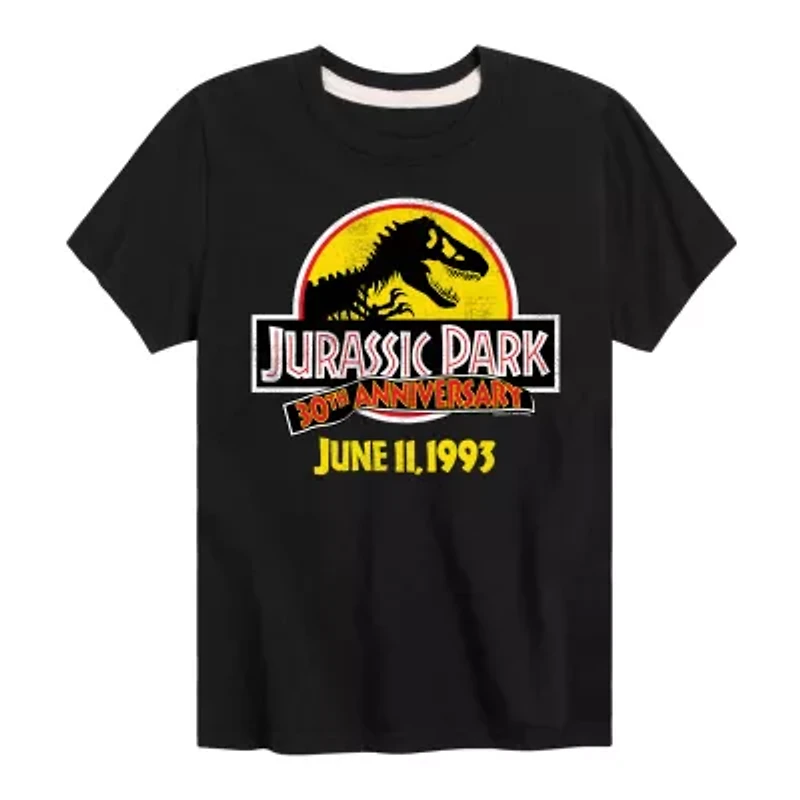 Little & Big Kid Boys Crew Neck Short Sleeve Regular Fit Jurassic World Graphic T-Shirt