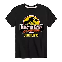 Little & Big Kid Boys Crew Neck Short Sleeve Regular Fit Jurassic World Graphic T-Shirt