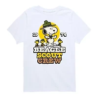 Snoopy Little & Big Kid Boys Crew Neck Short Sleeve Regular Fit Peanuts Graphic T-Shirt