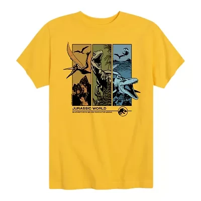 Dinosaur Adventure Little & Big Kid Boys Crew Neck Short Sleeve Regular Fit Jurassic World Graphic T-Shirt