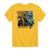 Dinosaur Adventure Little & Big Kid Boys Crew Neck Short Sleeve Regular Fit Jurassic World Graphic T-Shirt