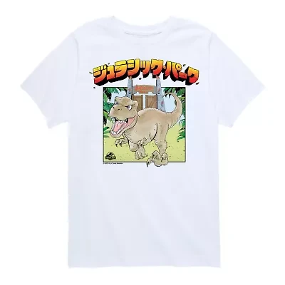 Anime Dinosaur T-Rex Little & Big Kid Boys Crew Neck Short Sleeve Regular Fit Jurassic World Graphic T-Shirt