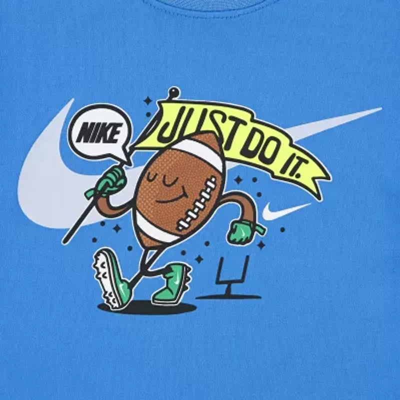 Nike Little Boys Crew Neck Short Sleeve Regular Fit Graphic T-Shirt