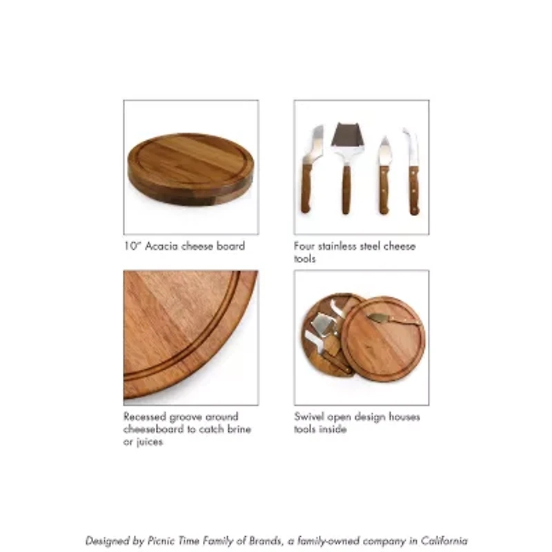 Picnic Time 4-pc. Wood Cheese Board Set