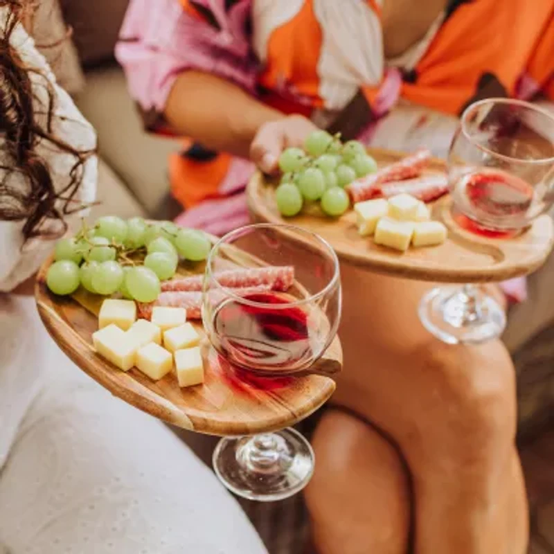 Picnic Time Wood 4-pc. Appetizer Plate