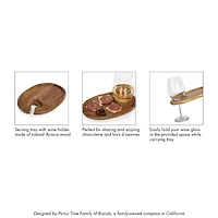 Picnic Time Wood 4-pc. Appetizer Plate