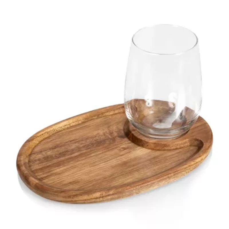 Picnic Time Wood 4-pc. Appetizer Plate