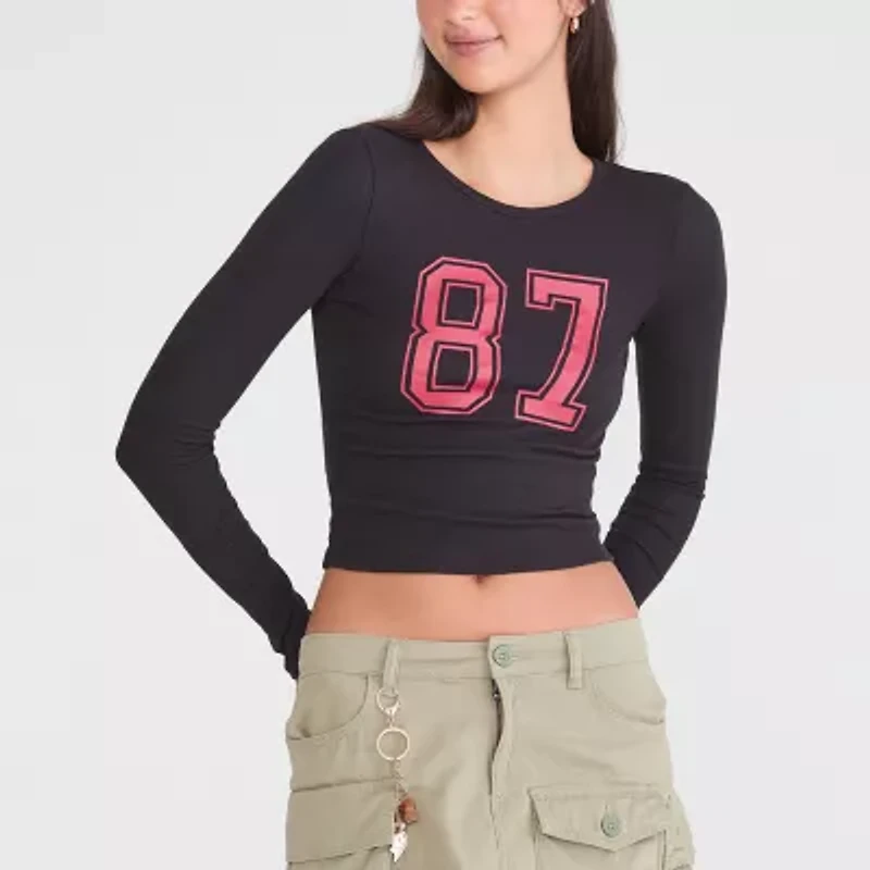 AEROPOSTALE Womens Juniors Crew Neck Long Sleeve T-Shirt