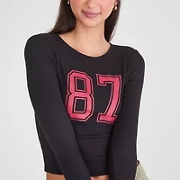 AEROPOSTALE Womens Crew Neck Long Sleeve Juniors T-Shirt