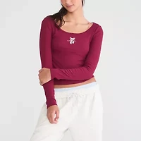 AEROPOSTALE Womens Scoop Neck Long Sleeve Juniors T-Shirt