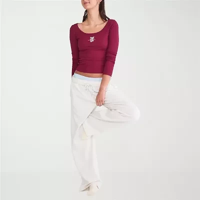 AEROPOSTALE Womens Juniors Scoop Neck Long Sleeve T-Shirt