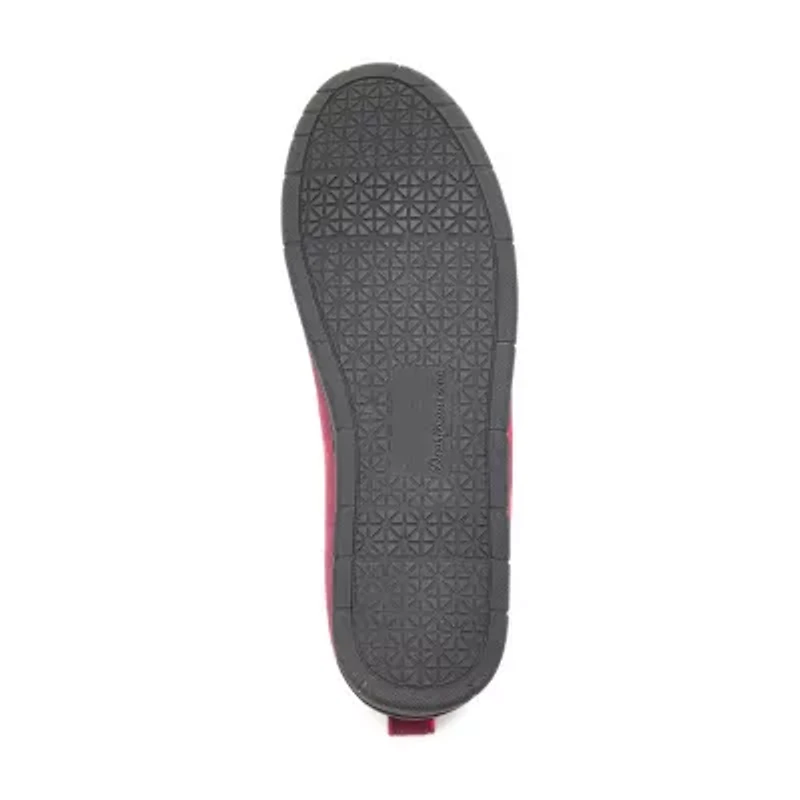 Dearfoams Rachel Velour Closed Back Womens Memory Foam Ballerina Slippers