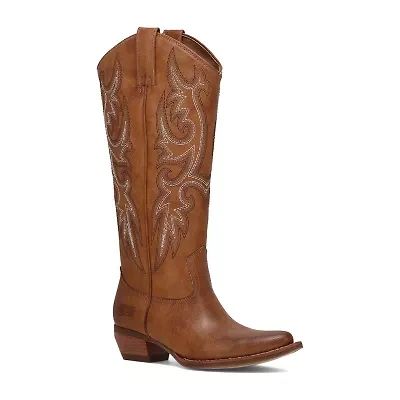 Frye and Co. Womens Irlene Stacked Heel Cowboy Boots