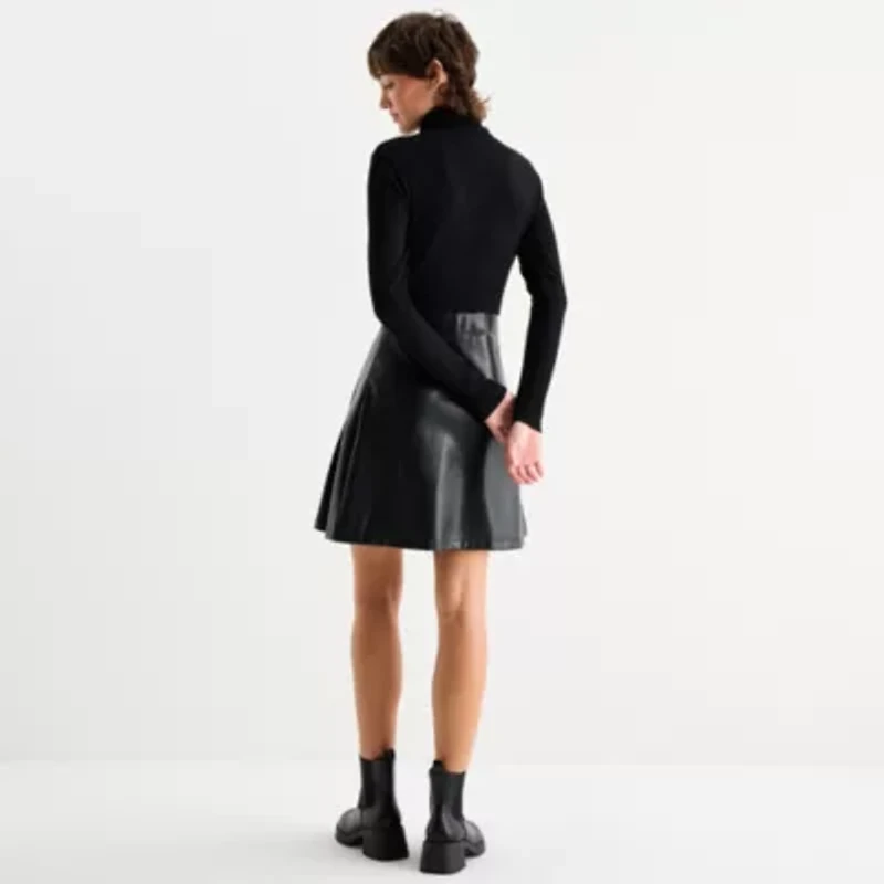 by&by Womens Long Sleeve Sweater Dress Juniors