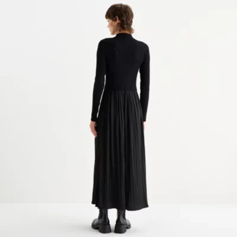 by&by Womens Long Sleeve Midi Sweater Dress Juniors