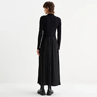 by&by Womens Long Sleeve Midi Sweater Dress Juniors