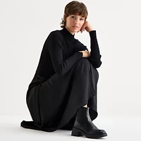 by&by Womens Long Sleeve Midi Sweater Dress Juniors