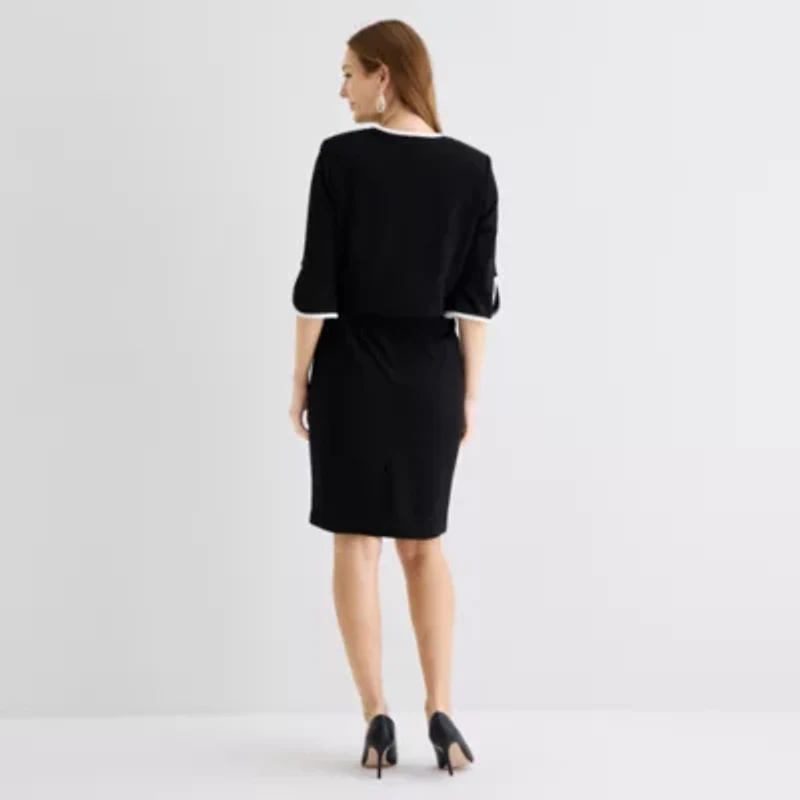 Maya Brooke Womens Jacket Dress
