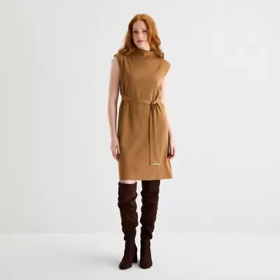Isabel & Nina Womens Sleeveless Sweater Dress