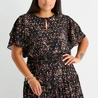 Sam And Jess Womens Short Sleeve Plus Maxi Dress
