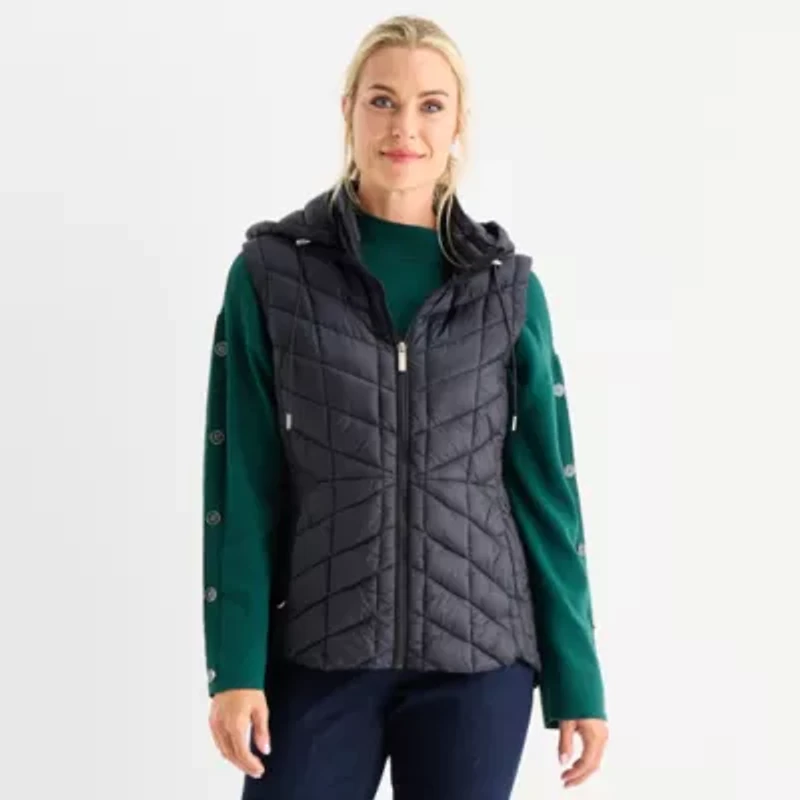 Liz Claiborne Womens Lightweight Puffer Vest