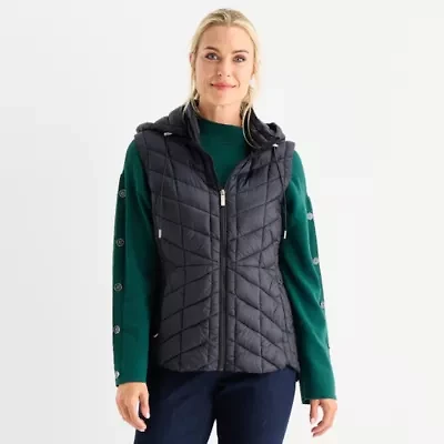 Liz Claiborne Womens Lightweight Puffer Vest