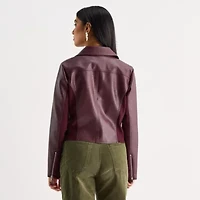 a.n.a Womens Faux Leather Lightweight Jacket