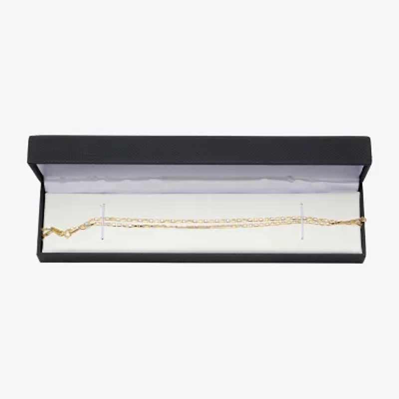 Unisex Adult 14K Two Tone Gold 20 Inch Valentino Chain Necklace