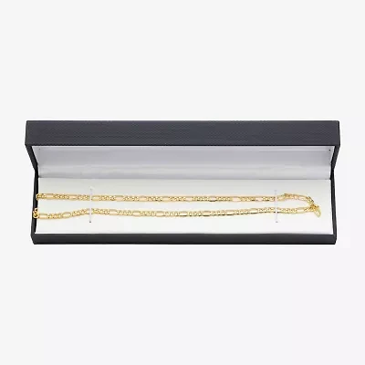 Made in Italy Unisex Adult 10K Gold Inch Figaro Chain Necklace