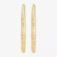 14K Yellow Gold Diamond-Cut 50mm Hoop Earrings