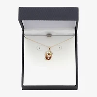 Immaculate Heart Of Mary Womens 14K Gold Oval 18 Inch Pendant Necklace
