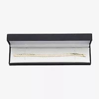 Womens 10K Gold Solid 7.5 Inch Link Bracelet