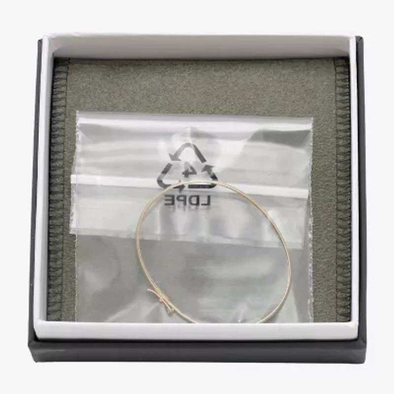 Girls 14K Gold Round Bangle Bracelet