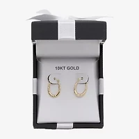 Womens 10K Gold 15mm Round Hoop Earrings