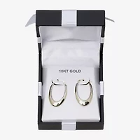 Womens 10K Two Tone Gold 25mm Round Hoop Earrings