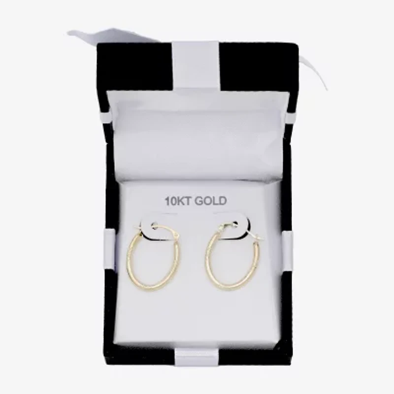 10K Gold 20mm Hollow Hoop Earrings