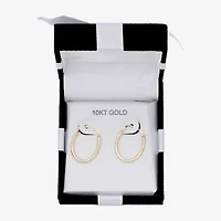 10K Gold 20mm Hollow Hoop Earrings