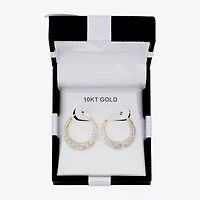 Womens 10K Gold 21mm Hoop Earrings