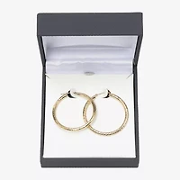 Womens 14K Gold 40mm Round Hoop Earrings