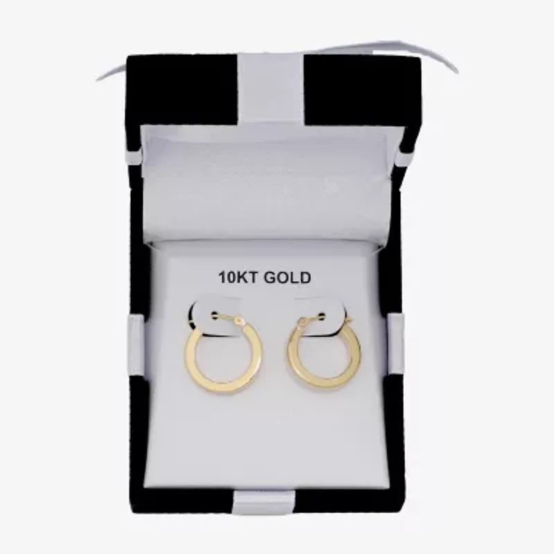 Womens 10K Gold 16.5mm Round Hoop Earrings