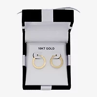 Womens 10K Gold 16.5mm Round Hoop Earrings