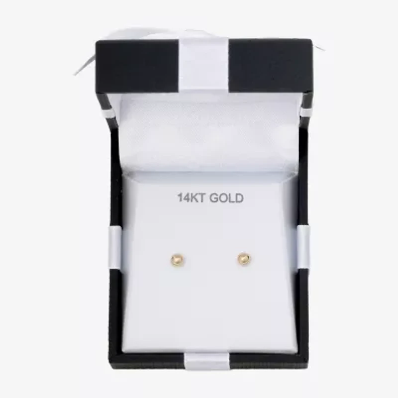14K Gold 4mm Ball Earrings 