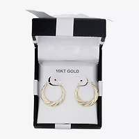 Womens 10K Gold 20mm Round Hoop Earrings