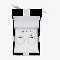 Womens 10K Gold 18mm Round Hoop Earrings