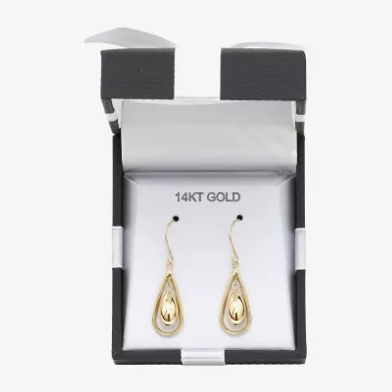 Womens 14K Gold Drop Earrings